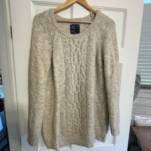 American Eagle Outfitters XL Wool Sweater, Light Grey